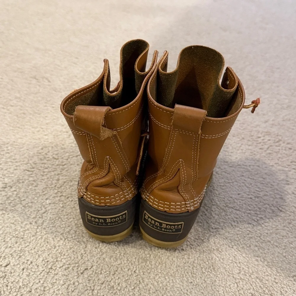 L.L. Bean Tan & Brown Rain/Snow Boots/Sturdy Sole & Comfortable (30)